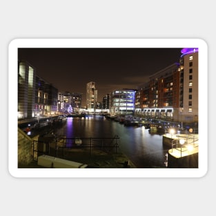 Leeds By Night #3 - Leeds Dock Sticker